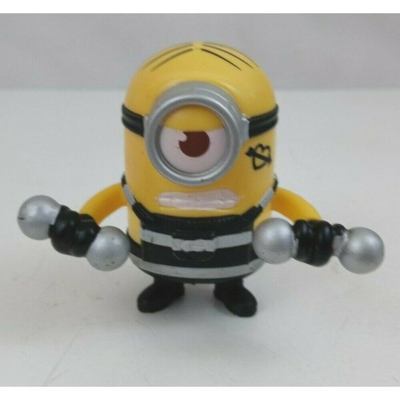 2017 Minions Despicable Me 3 Pumping Iron Prison Minion McDonald's Toy - Picture 1 of 4
